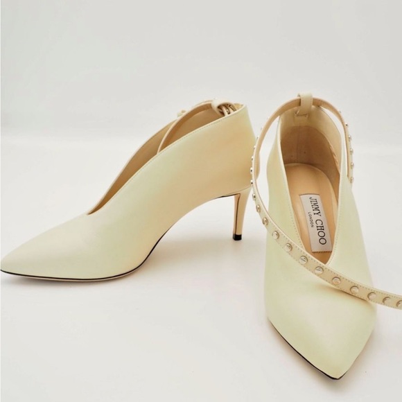 ❌SOLD❌Authentic Jimmy Choo Lark 65 Studded Leather pumps Size 36 - Picture 4 of 8